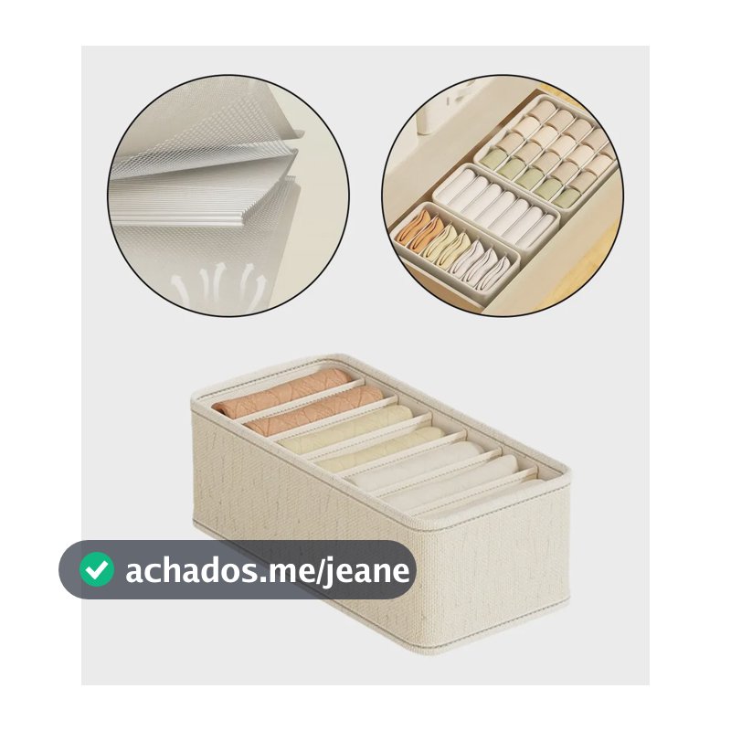 Organizador Gaveta Algodão Colmeia Divisórias Meias Sutiãs 7 Divisórias 1pcs
