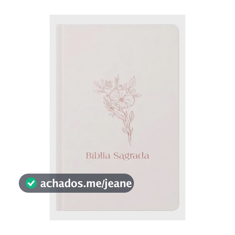 Bíblia sagrada flor | nvi | letra normal | capa dura - Plenitude Distribuidora - Capa Dura