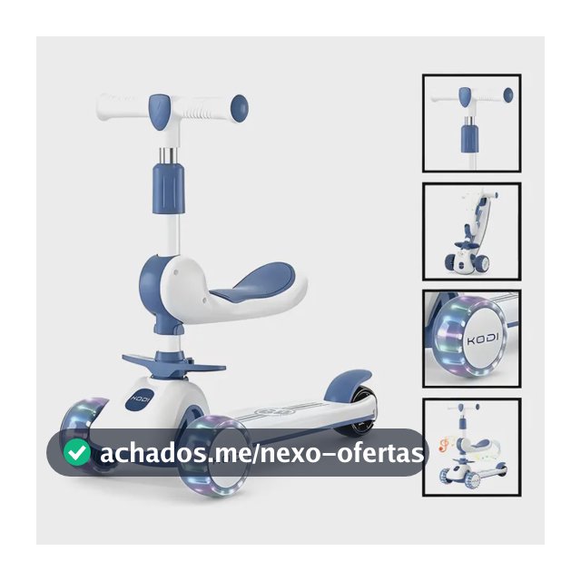 Patinete Infantil  3 Rodas Com Luz Led Patinete Rosa