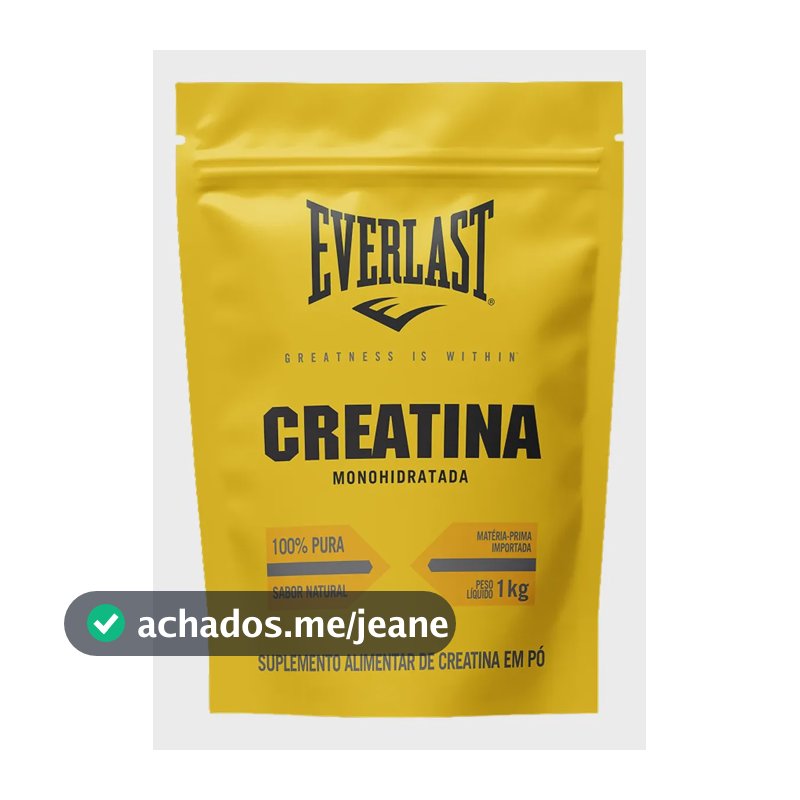 Creatina Monohidratada 1kg 100% Pura - Everlast