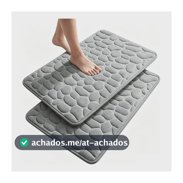 Kit 2 Tapete De Banheiro Antiderrapante Super Suave 60x40cm