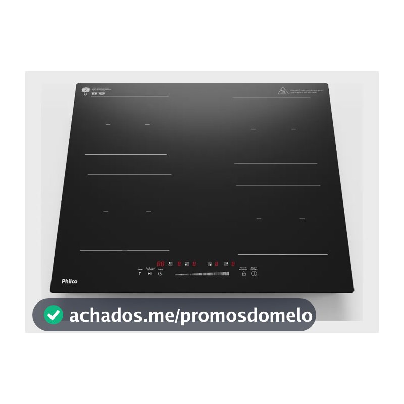Cooktop De Indução Pctq1 Função Turbo 4 Bocas Philco