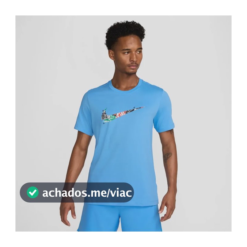 Camiseta Nike Dri-fit Run Division Masculina Azul-claro G