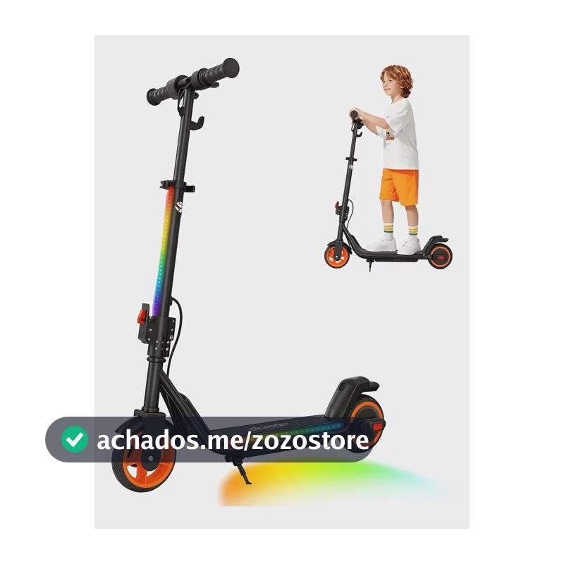 Patinete Infantil Elétrico Ik3max Motor 200w 19km/h Roda Laranja