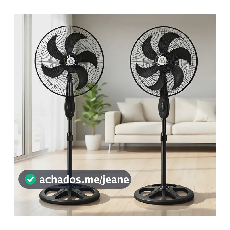 Ventilador De Coluna Preto 40cm 3 Velocidades Bivolt110/220v 40 Cm Preto 220v 6