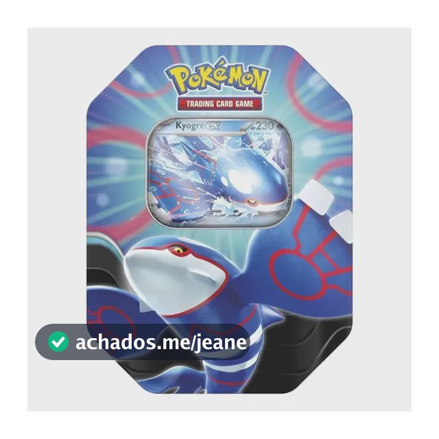 Jogo De Cartas Tcg Azure Legends Tin Kyogre Ex Pokémon