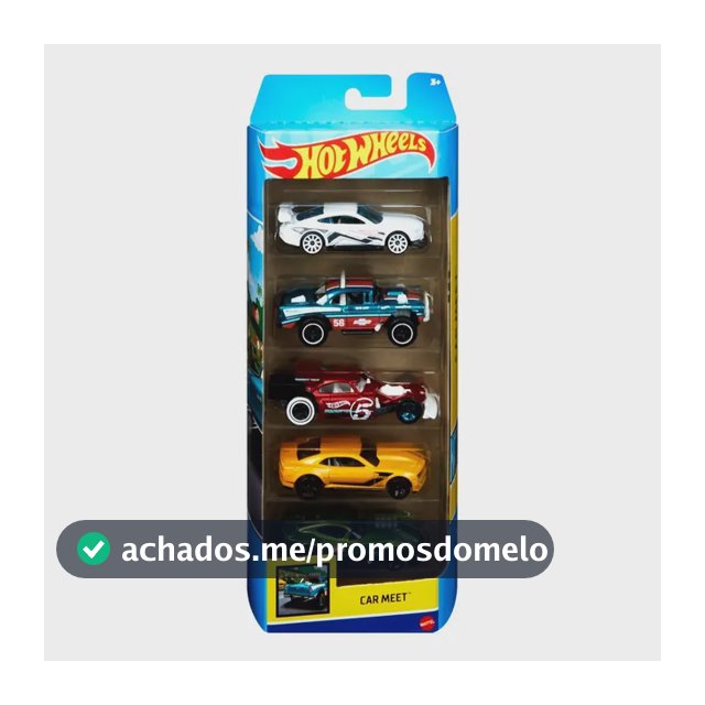 Kit Com 5 Carrinhos Sortidos Hot Wheels Coloridos Mattel