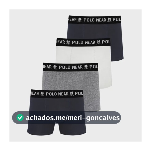Kit 4 Cuecas Algodão Polo Wear Sortido Sortido Liso M