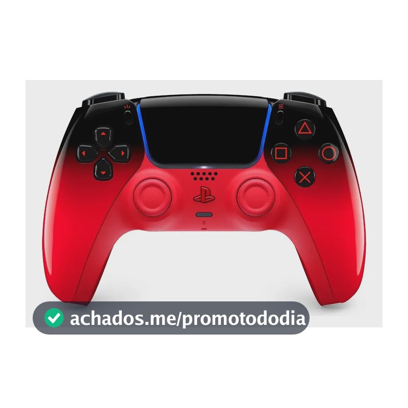 Controle Sem Fio Sony DualSense Hyperpop para PS5, Vermelho Techno Red