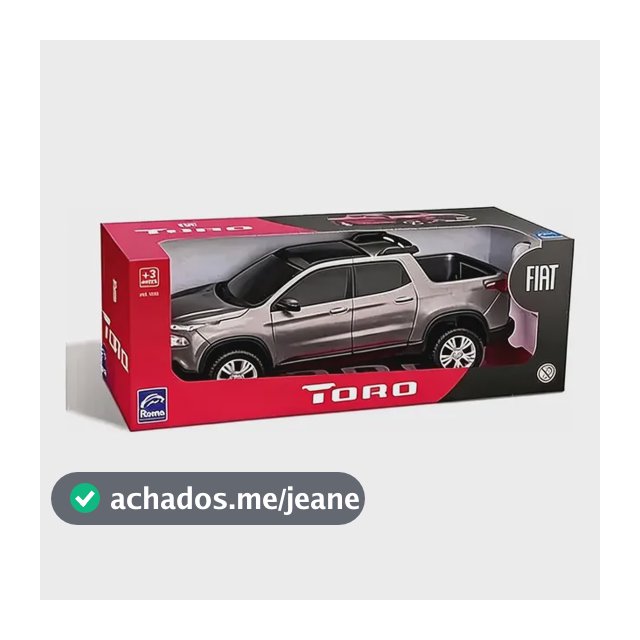 Carrinho Fiat Toro Metalizada Pick Up - Roma Brinquedos