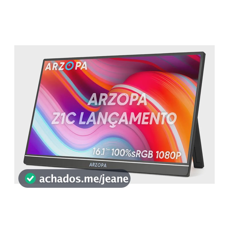 Monitor Portátil Ultra Slim Fino Ips Arzopa Z1c Gamer 16.1 Polegadas 1920x1080p Fhd Full Hd Lcd Hdr Áudio Estéreo