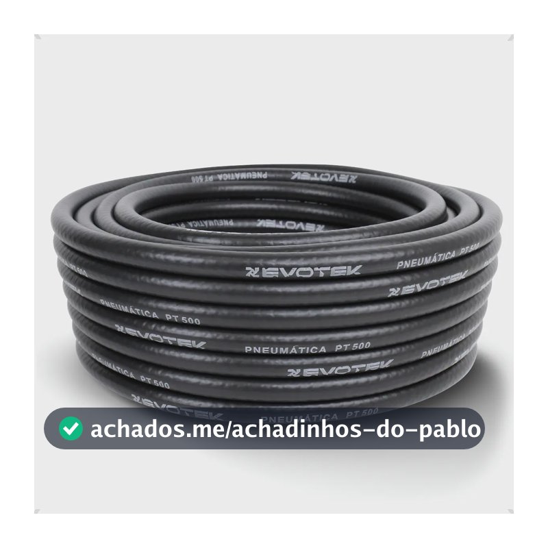 Rolo De Mangueira Pt 500 Ar Comprimido 5/16 Alta Pressão Preto