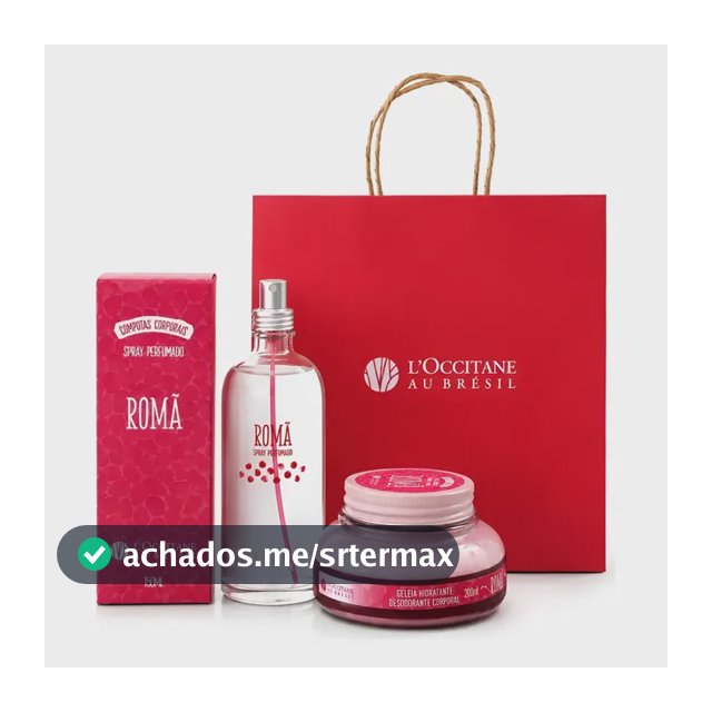 Kit Presente Romã Loccitane Spray 150ml+geleia 200ml+sacola
