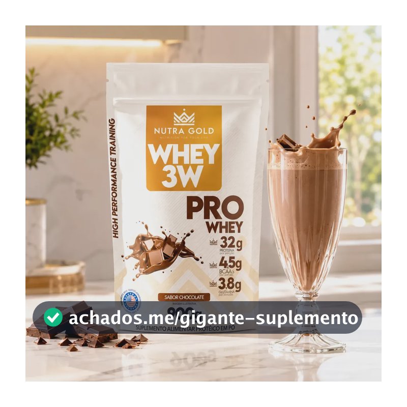 Proteína NutraGold Whey em pó sabor Chocolate x 900g