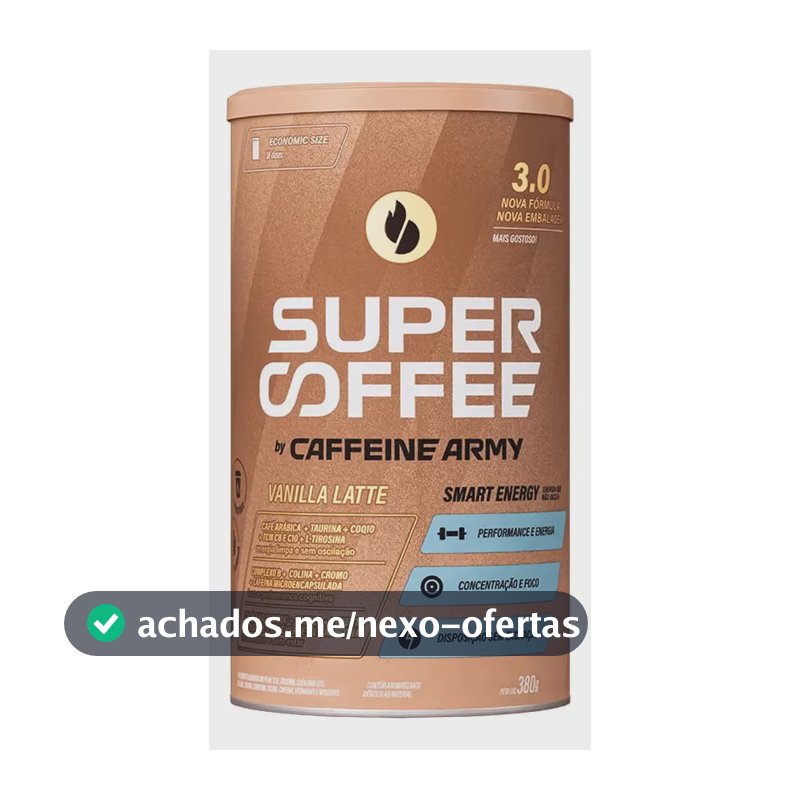 Supercoffee 3.0 380g Super Coffee Caffeine Army Sabor Baunilha
