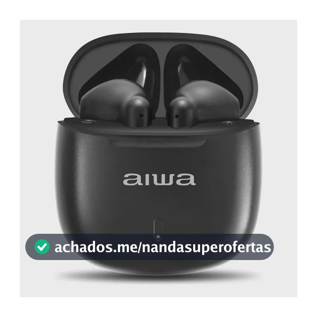 Fone de Ouvido Eardbud AIWA AWS-EB-05-B Bluetooth IPX4 24 Horas de bateria