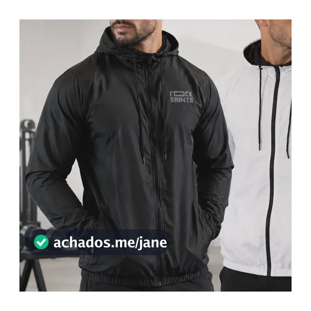 Kit 2 Jaquetas Corta Vento Rock Saints Liso Com Capuz