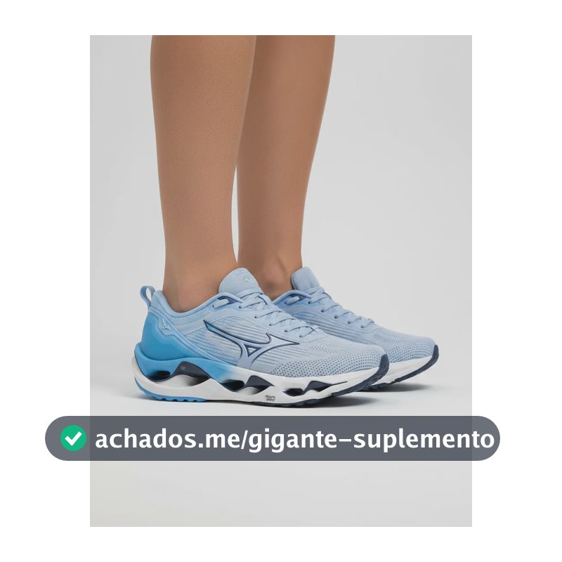 Tênis Mizuno Wave Stratos 3 Feminino Original Azul-claro 36