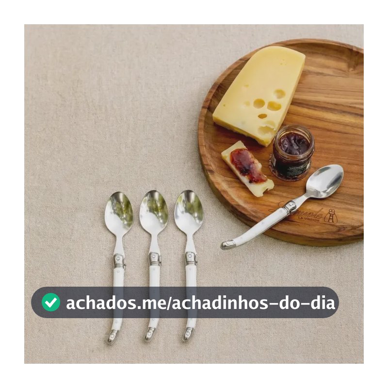 Kit Com 6 Colheres Para Sobremesa Luxo Laguiole La Maison Cabo Branco