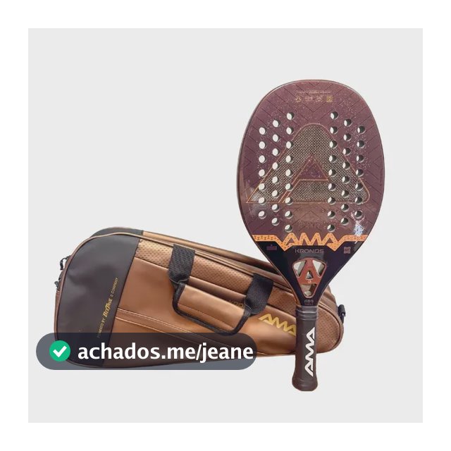 Raquete Beach Tennis Ama Kronos 6ª Geração 2026 Carbono 3k Metal Fusion Chocolate