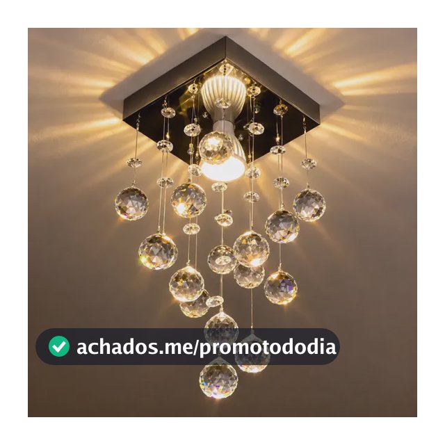 Lustre Cristal Acrílico Quarto Sala Vai Montado  Promoção