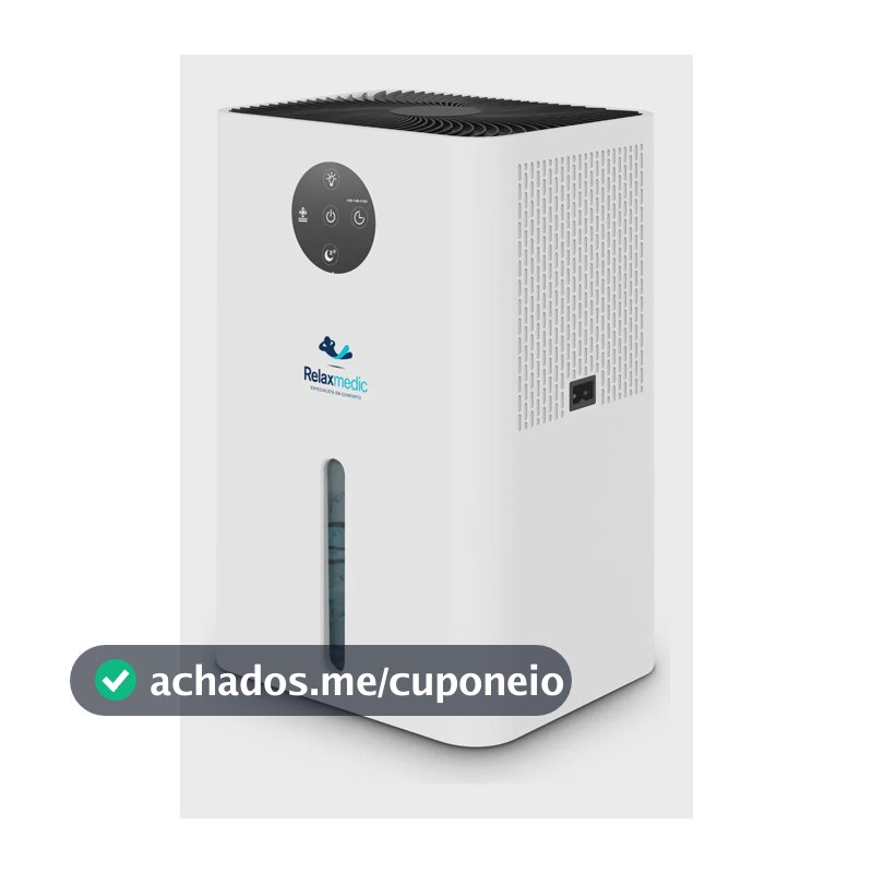 Desumidificador de Ar Elétrico Antimofo 1800ml Relaxmedic