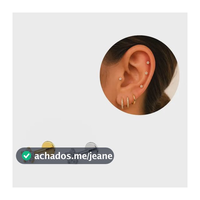 Piercing Titânio Mini Florzinha Australiano Labret  Push Pin