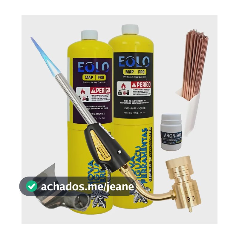 Kit Solda Refrigeração Maçarico Portátil Com Refil