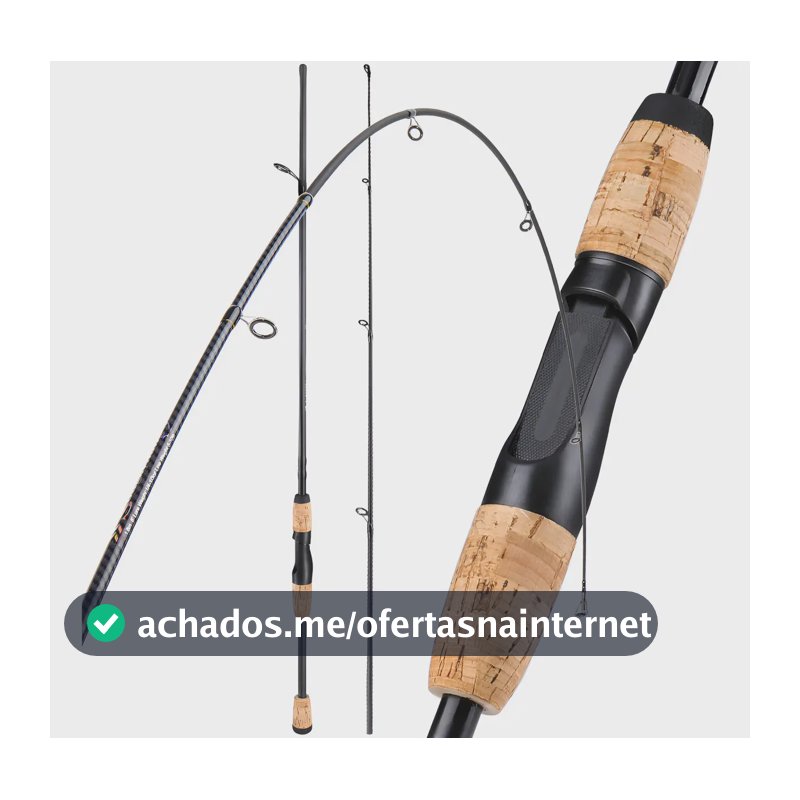 Vara Para Molinete Cortiça Sougayilang 1,80m Vara 10lb Carbono Ultra Leve Cor Cinza