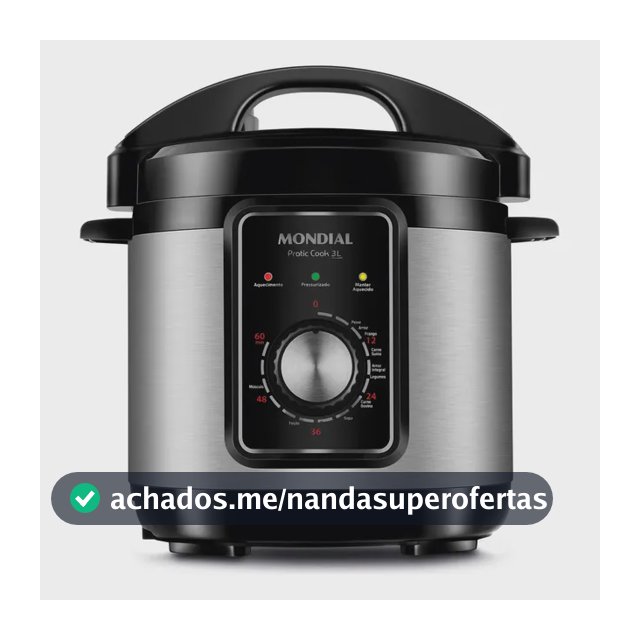 Panela de Pressão Elétrica 3L Mondial 700W - PE-47-3L-I