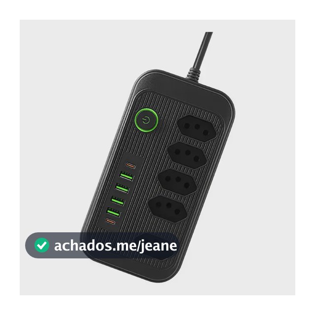 Extensão 5 Tomadas E  1 Pd 4 Usb Led Bivolt Power 127v/220v