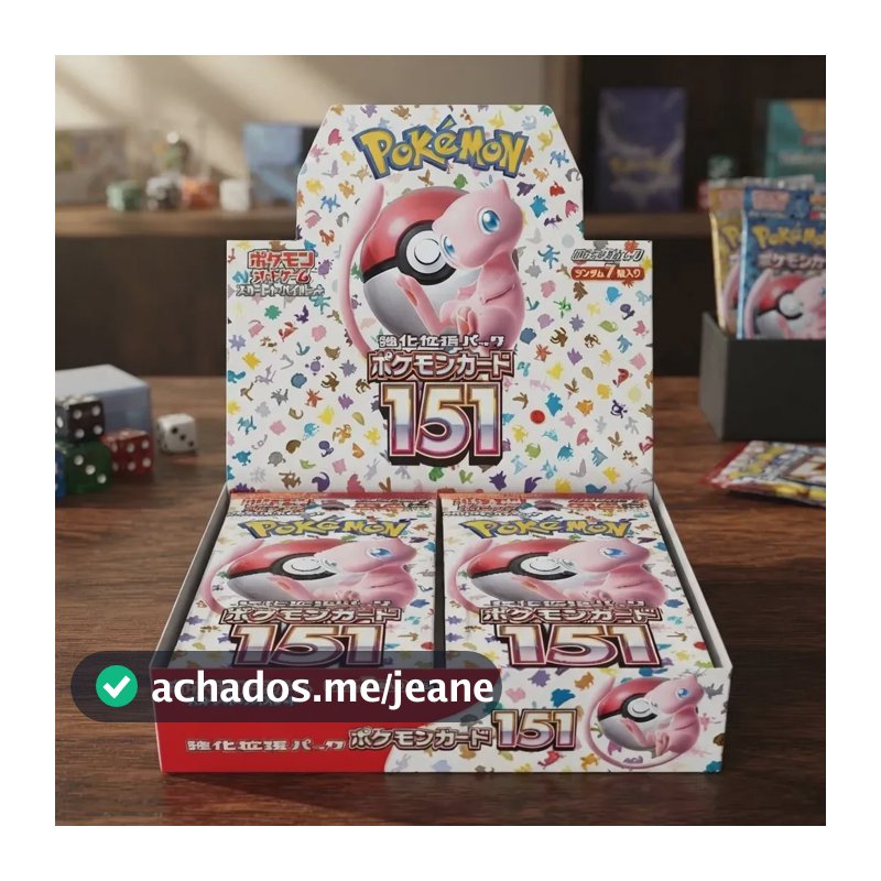 Pokémon 151 Booster Box Japonês Sv2a 20 Boosters