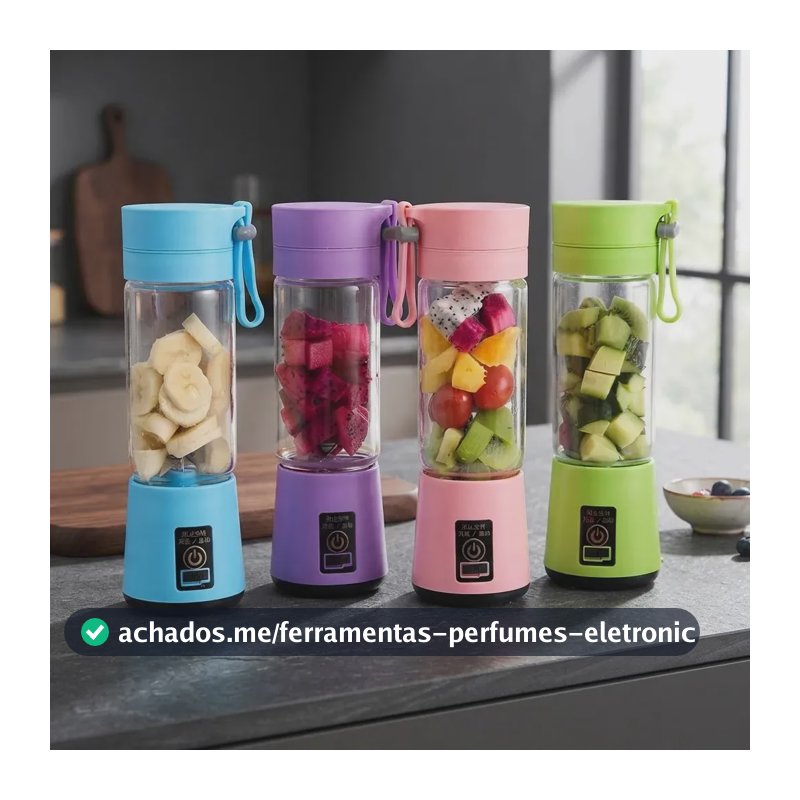 Mini Liquidificador Portátil Shake 6 Laminas + Cabo Usb