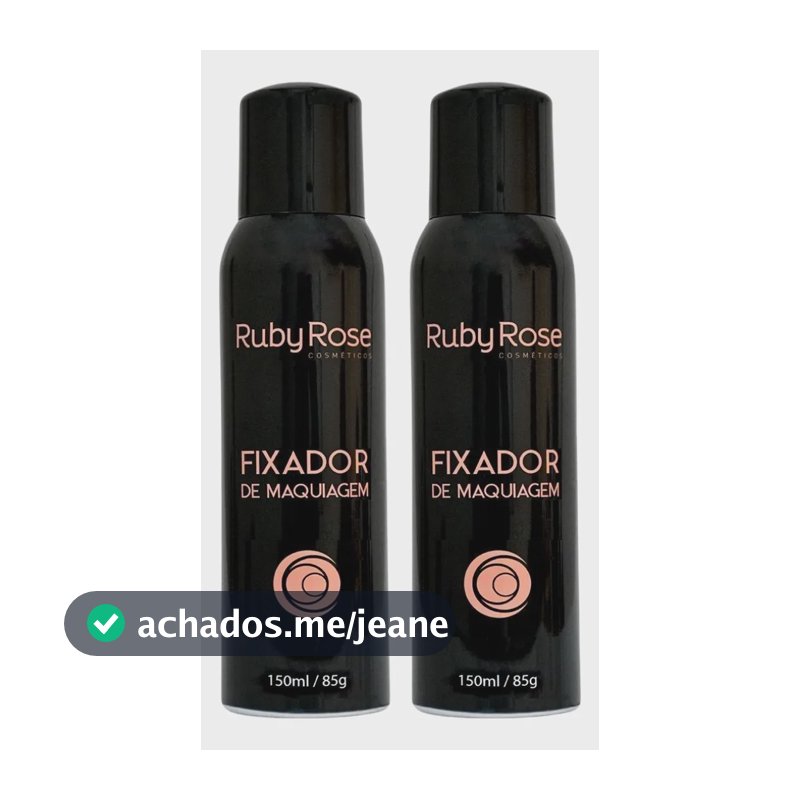 Fixador De Maquiagem Ruby Rose® Prolonga Maquiagem Kit 2 Un