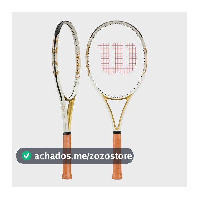 Raquete De Tênis Wilson Rf 01 Hall Of Fame Branco/dourado 3