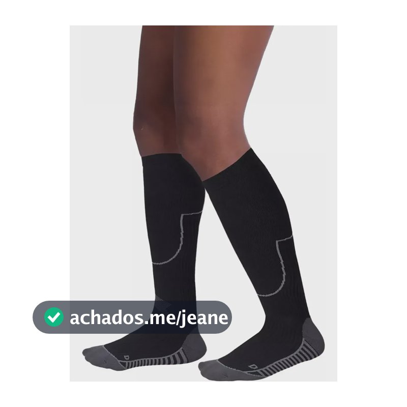 Meia 3/4 Lupo Original Alta Compressão Circulação Cano Longo Preto Veneza 41-44