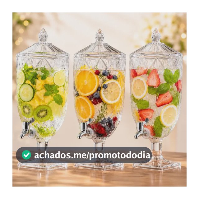 Kit 3 Suqueiras Modernas Luxo Acrilicas 4,5 Litros Festas Transparente