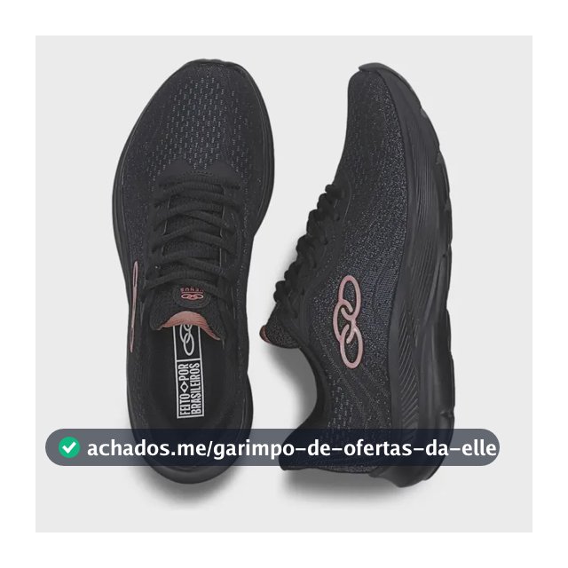 Tênis Feminino Olympikus Vênus 3 Preto Macio Leve Original