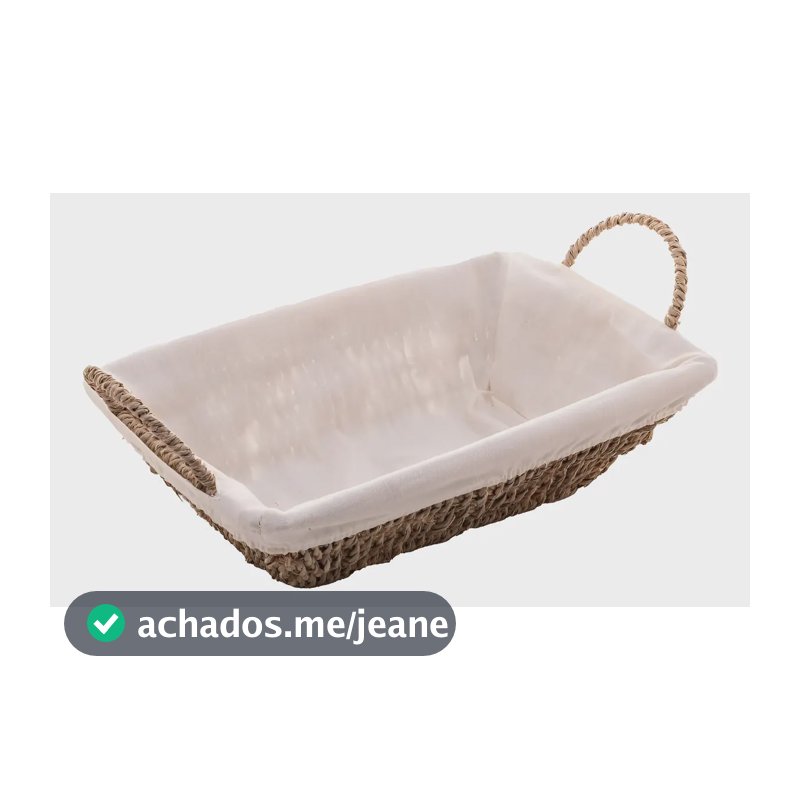 Cesta Retangular Wolff De Sisal