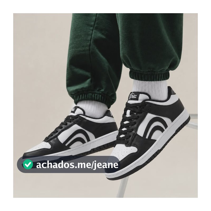 Tênis Masculino Casual Street Skate Academia Confortável Preto/branco 38 Br