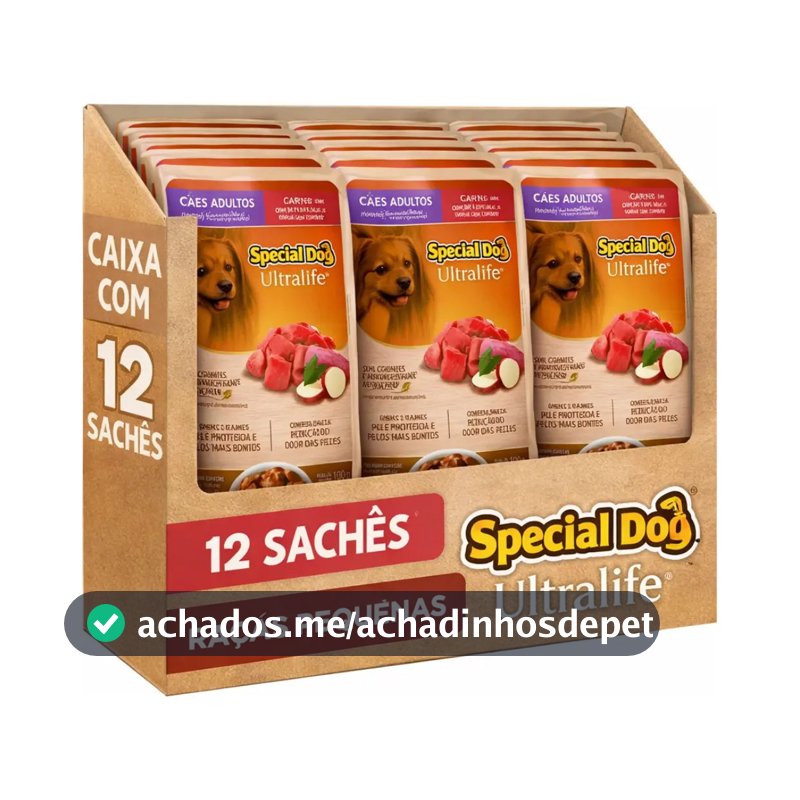 Ração úmida Special Dog Carne para cão adulto raça pequena 100g