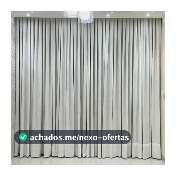 Cortina Trilho Duplo Gaze Linho C/ Blackout 100% 6m X 2,70