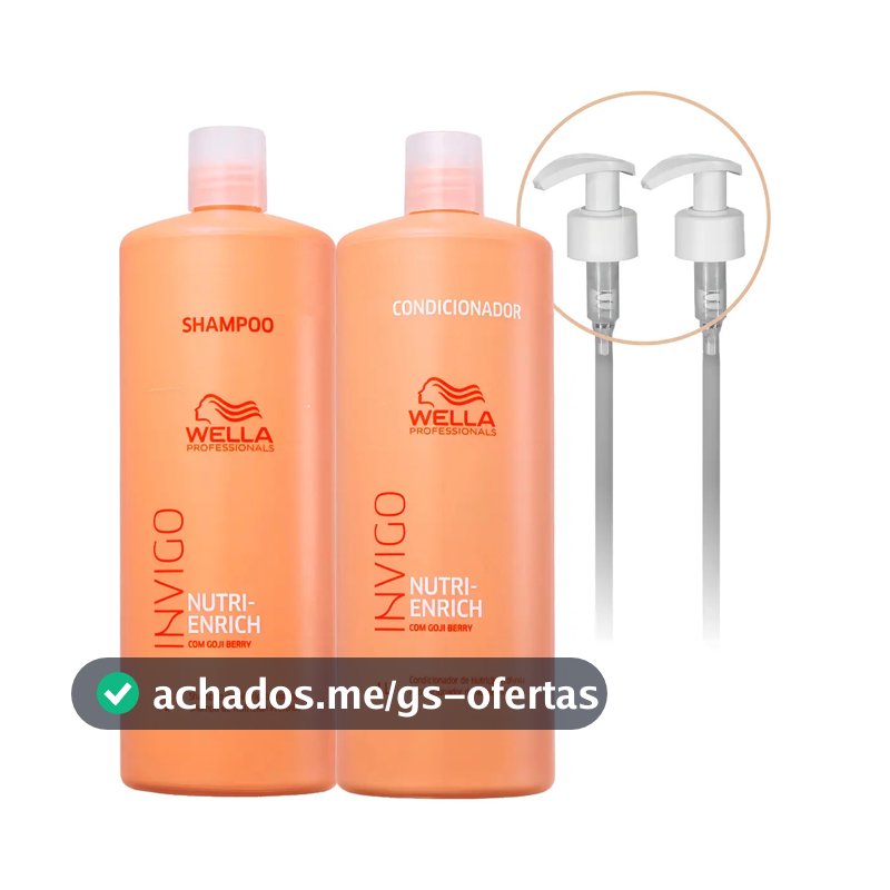 Kit Wella Invigo Nutri Enrich Shampoo e Condicionador 2 L