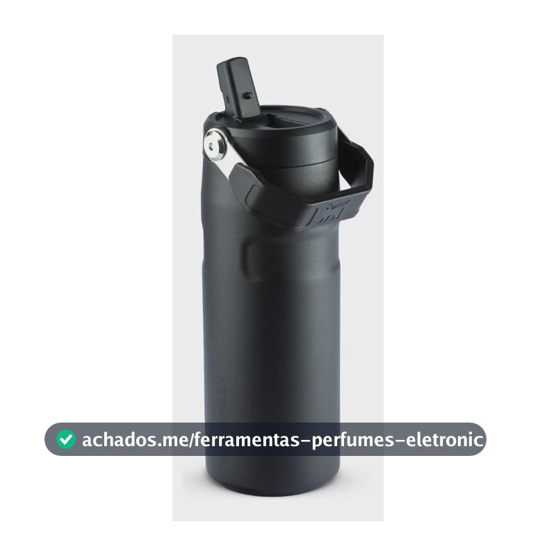 Garrafa Térmica Aerolight Flip Straw Com 473ml Stanley Black Liso