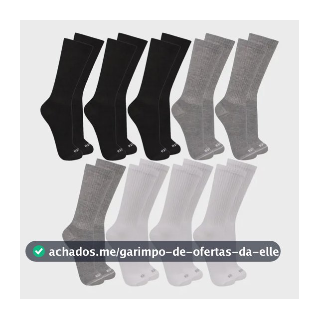 Kit 9 Pares De Meias Cano Longo Lisa Trifil Sport Original