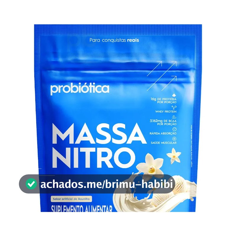 Hipercalórico Probiótica Massa Nitro Refil Sabor Baunilha De 2520g Suplemento Em Pó