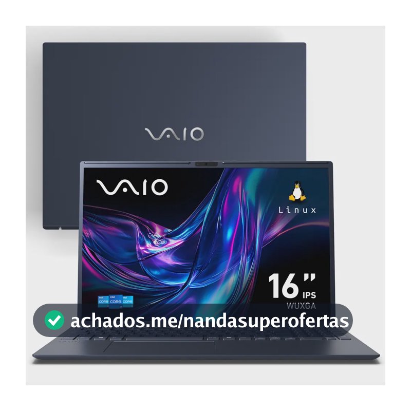 Notebook Vaio Fe16 Intel Core I3-1315u Linux 8gb Ram 256gb Ssd Tela 16 Ips Wuxga Antirreflexo - Cinza Grafite - Vjfe62f11x-b0811h