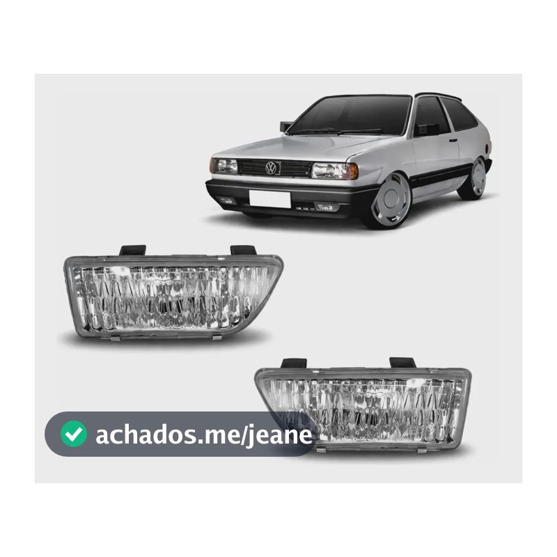 Par Farol Auxiliar Milha Gol Parati Quadrado 1987 A 1995 Transparente