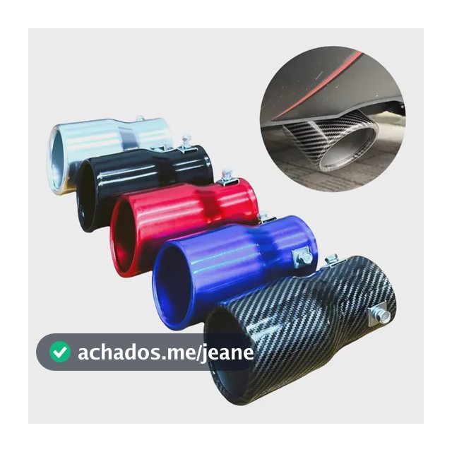 Ponteira Esportivo Cromada Para Carros Encaixe Universal