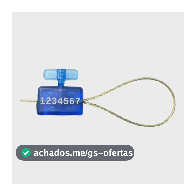 Lacre Cordoalha De Aço Numerado - Manivela - 30cm - 100 Und Azul
